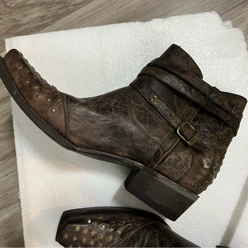 Old Gringo Distressed Brown Ankle Boots